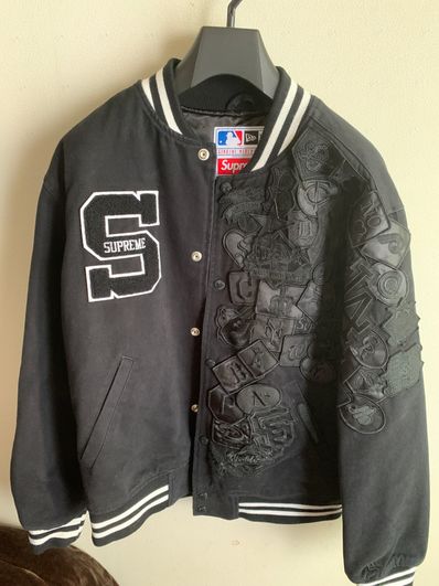 Supreme / New Era®/ MLB Varsity Jacket "Black"