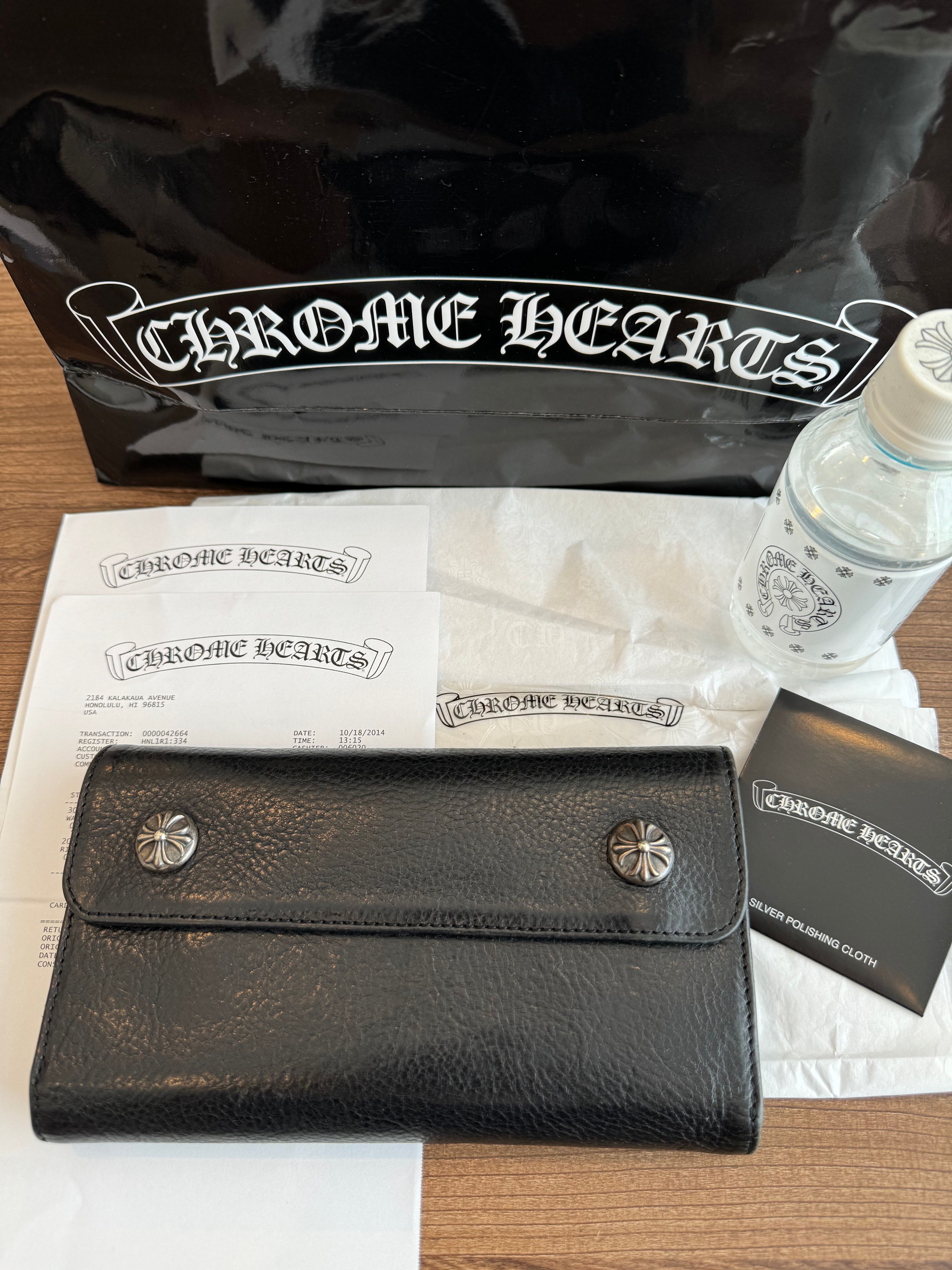 Chrome Hearts Wave Wallet Leather "Black"