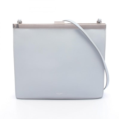 セリーヌ CELINE Clasp クラスプ ミニ ショルダーバッグ バッグ レザー レディース ブルー系 【中古】
