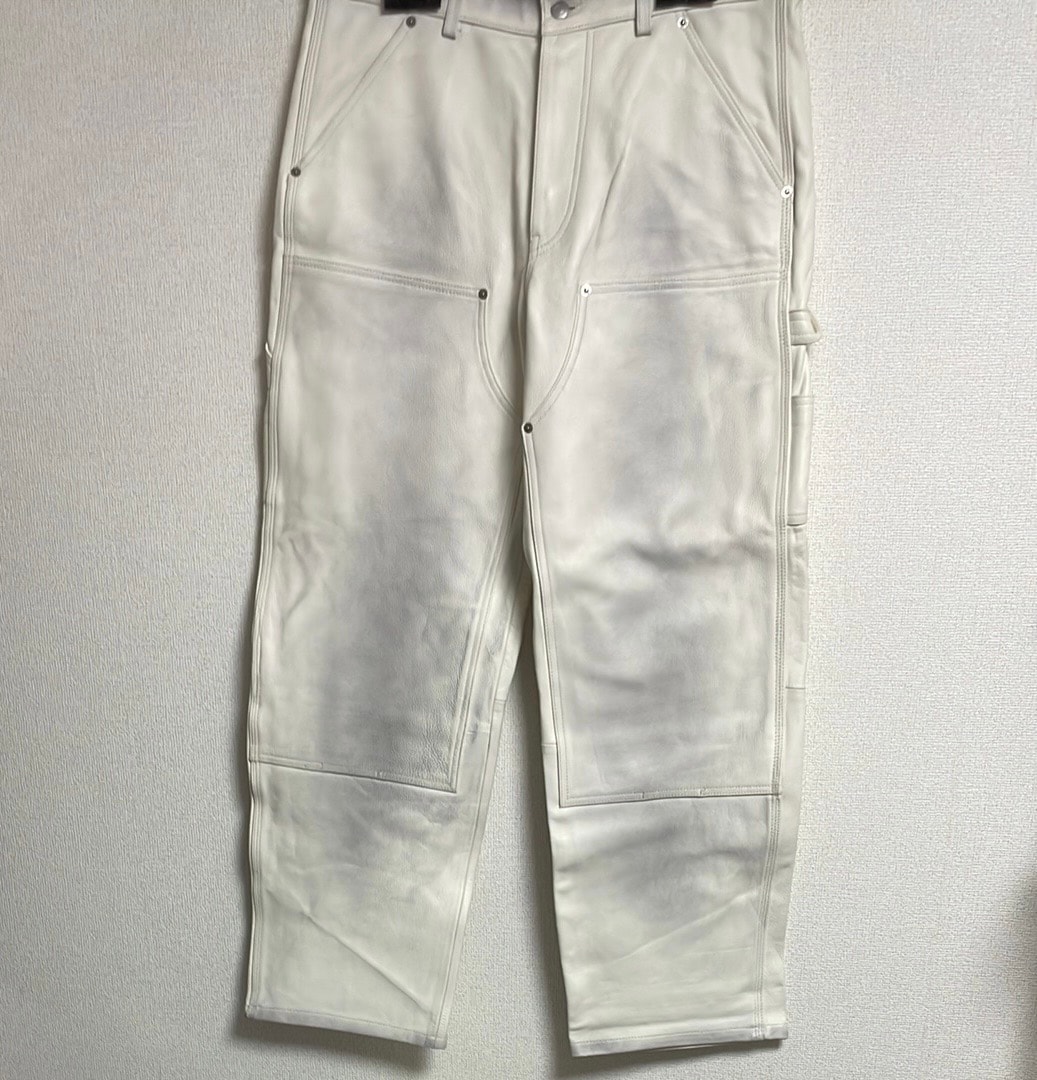 HERONPRESTON x H&M H2 Leather Workwear Pants "White"