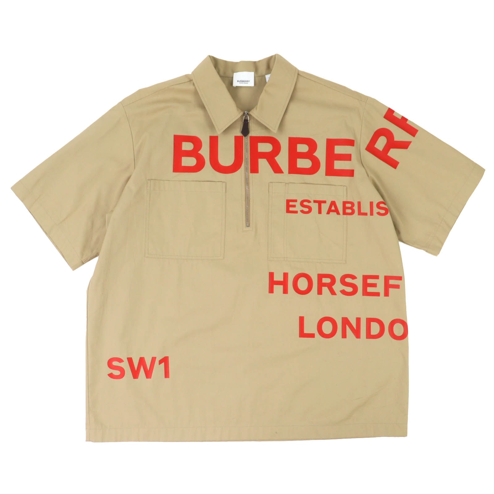 極美品 バーバリー ホースフェリー 半袖シャツ  IT42 4560518