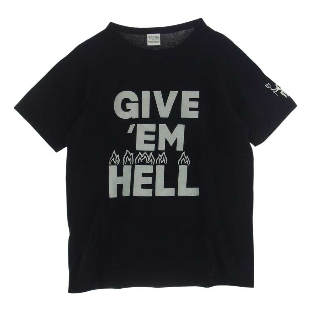 COOTIE クーティー Tシャツ GIVE ME HELL  半袖 クルーネック Tシャツ ブラック系 M【中古】