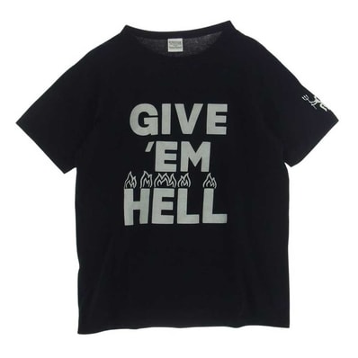 COOTIE クーティー Tシャツ GIVE ME HELL 半袖 クルーネック Tシャツ ブラック系 M【中古】