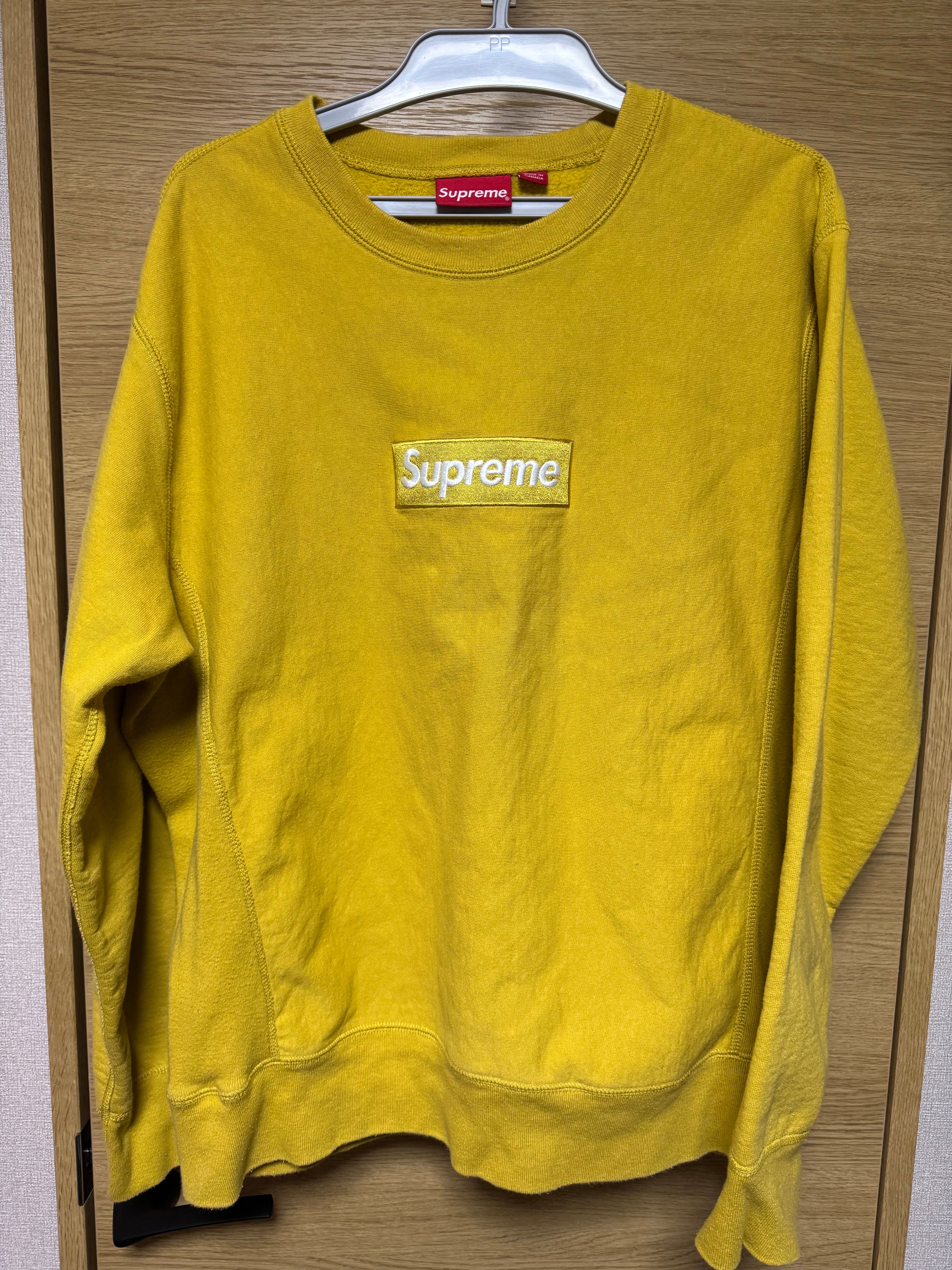 Supreme Box Logo Crewneck Sweatshirt "Yellow" (18FW)