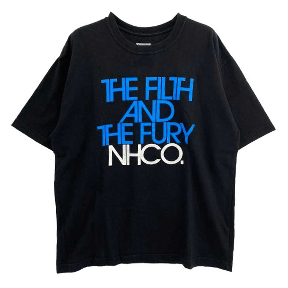 NEIGHBORHOOD ネイバーフッド Tシャツ 24SS 241PCNH-ST17 NH TEE ロゴプリントTシャツ 半袖カットソー ブラック系 S【中古】