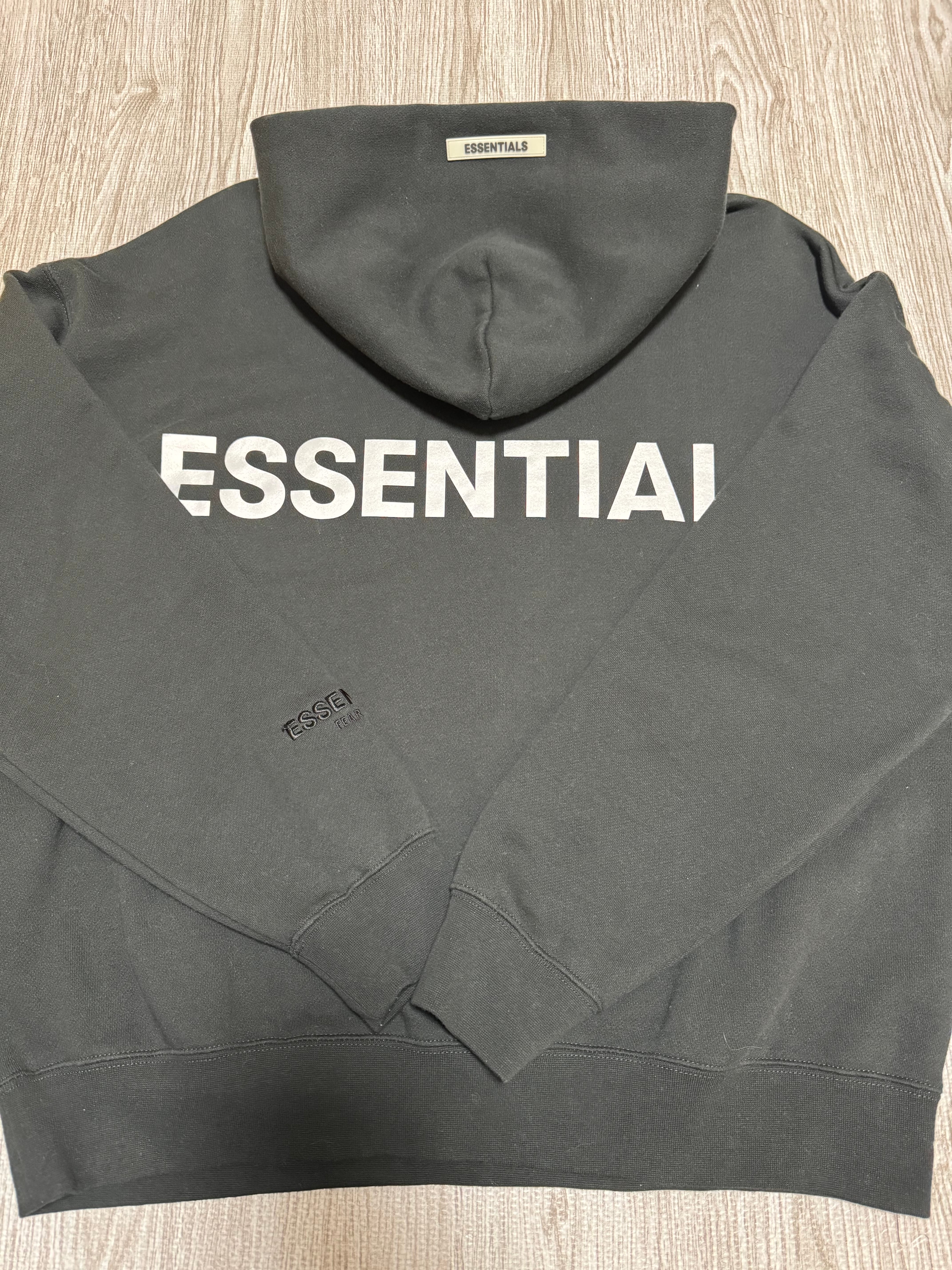 FEAR OF GOD ESSENTIALS 3M logo Pullover Hoodie "Black"