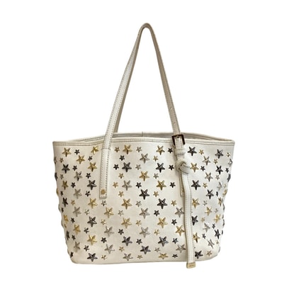 ジミーチュウ JIMMY CHOO トートバッグ マルチスタッズ サシャ ホワイト