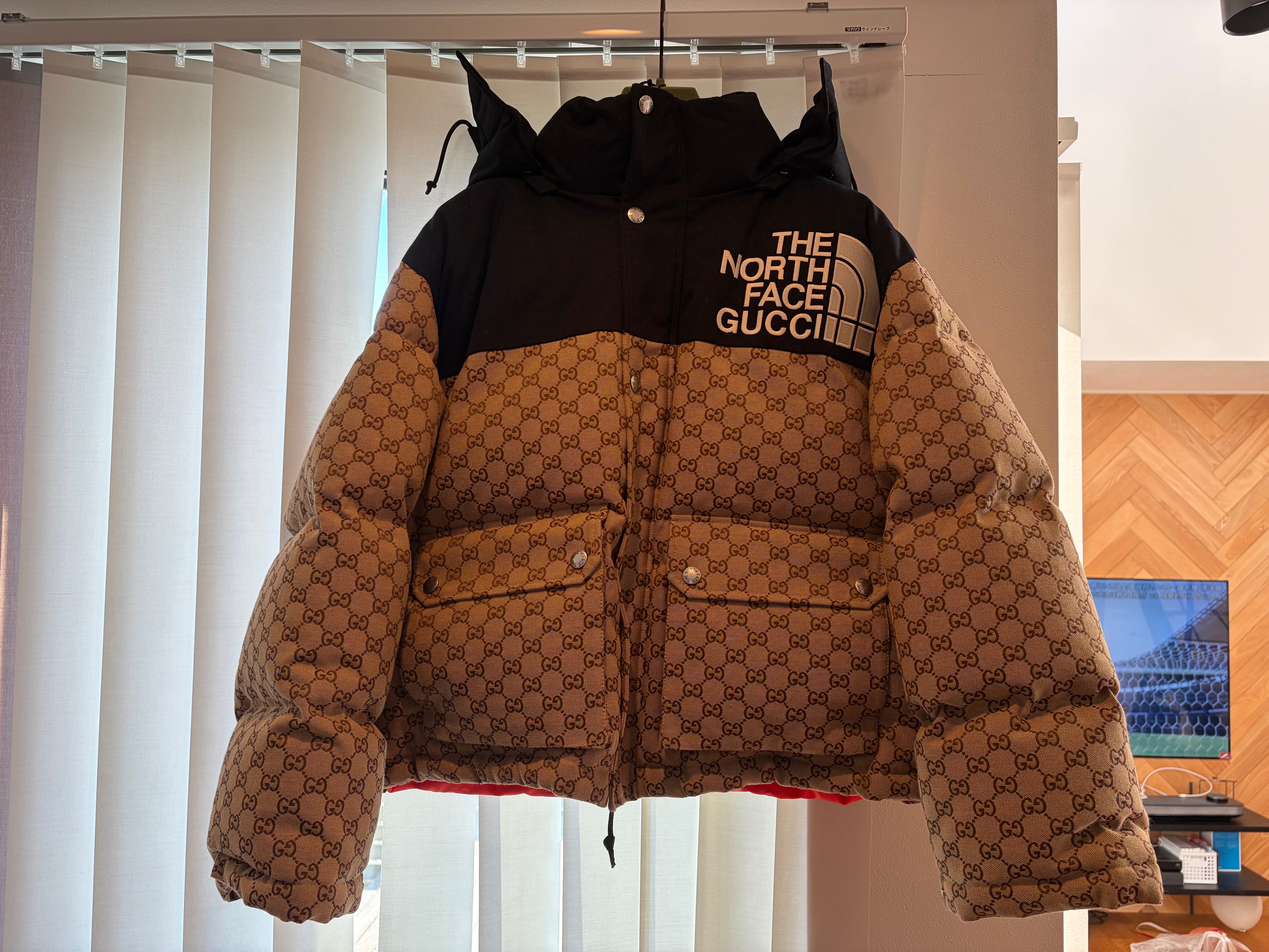 GUCCI × The North Face Short Padded Jacket "Beige Ebony"
