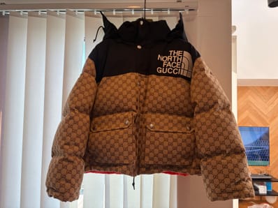 GUCCI × The North Face Short Padded Jacket "Beige Ebony"