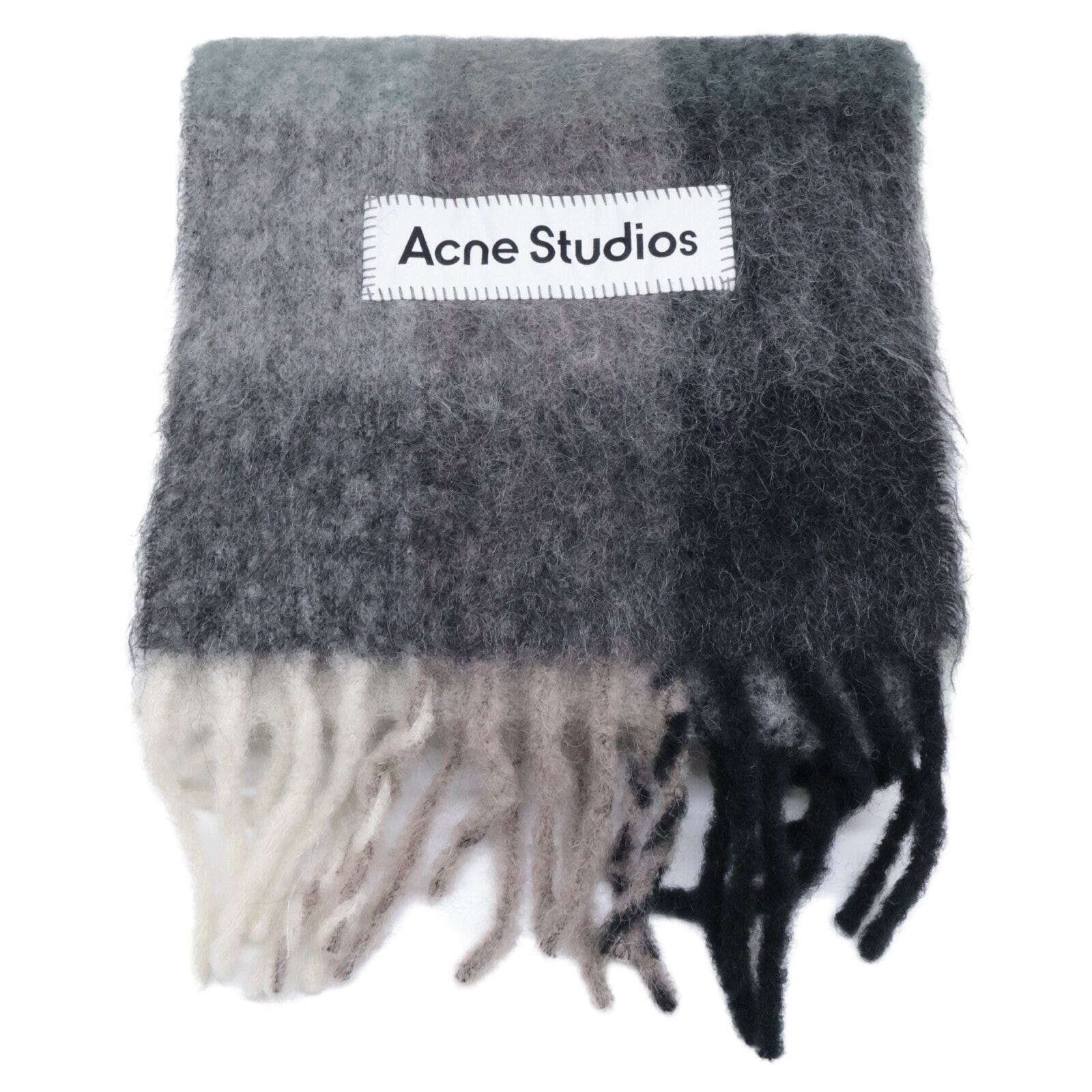 アクネ ストゥディオズ 【美品】CA0084 モヘアチェック スカーフ 250 x 28 cm