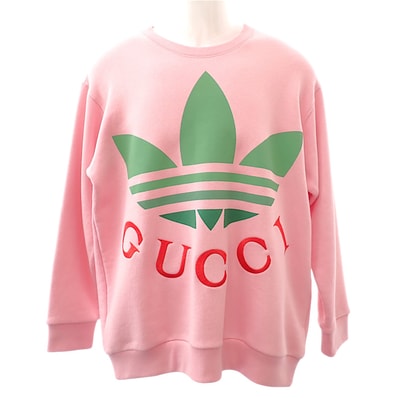 グッチ GUCCI × adidas スウェット ピンク【中古】【Aランク】