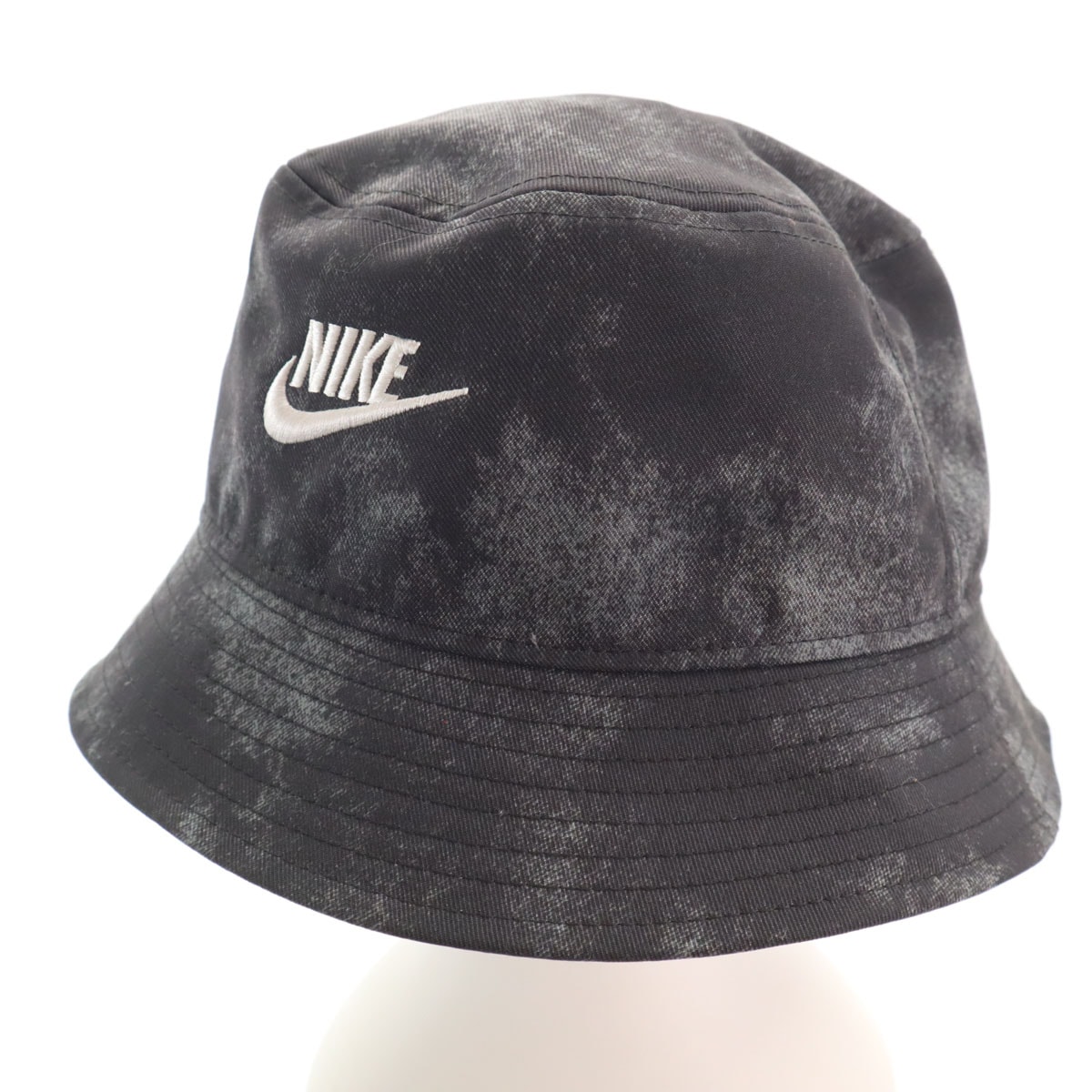 NIKE ナイキ 総柄 バケット ハット M-L チャコールブラック 帽子