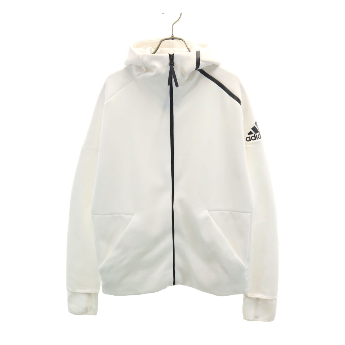 adidas アディダス フード ジップジャケット O ホワイト