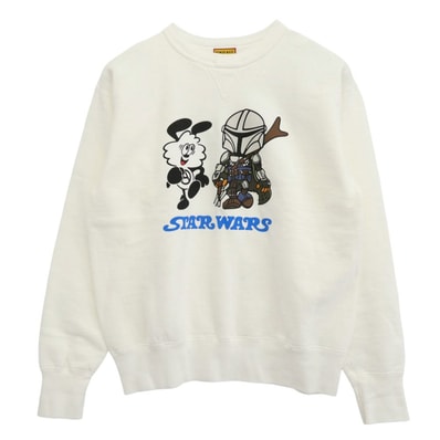 HUMAN MADE ヒューマンメイド スウェット XX30CS013 STARWARS TSURIAMI SWEATSHIRT クルーネック スウェット ホワイト系 XL【中古】