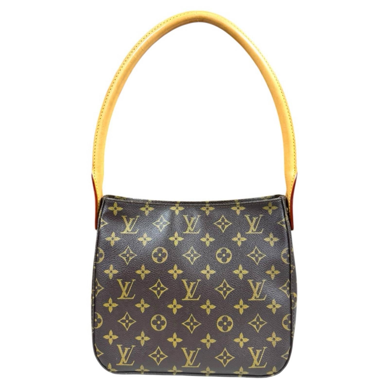 ルイヴィトン ルーピングMM モノグラム ショルダーバッグ モノグラムキャンバス M51146 ブラウン レディース LOUIS VUITTON  中古