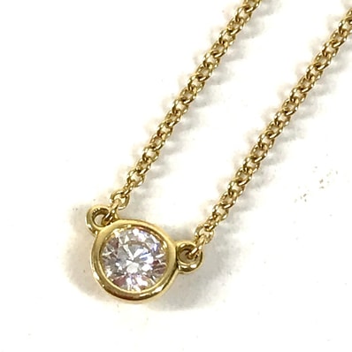 ティファニー TIFFANY&Co. バイザヤード ダイヤ 1PD ダイヤモンド チェーンネックレス アクセサリー 18K 金 K18 ネックレス Au750 ゴールド