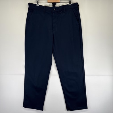 古着 レッドキャップ RED KAP ワークパンツ テーパード ワンポイントロゴ 長ズボン チノパン センタープレス w38 L34 ネイビー メンズ