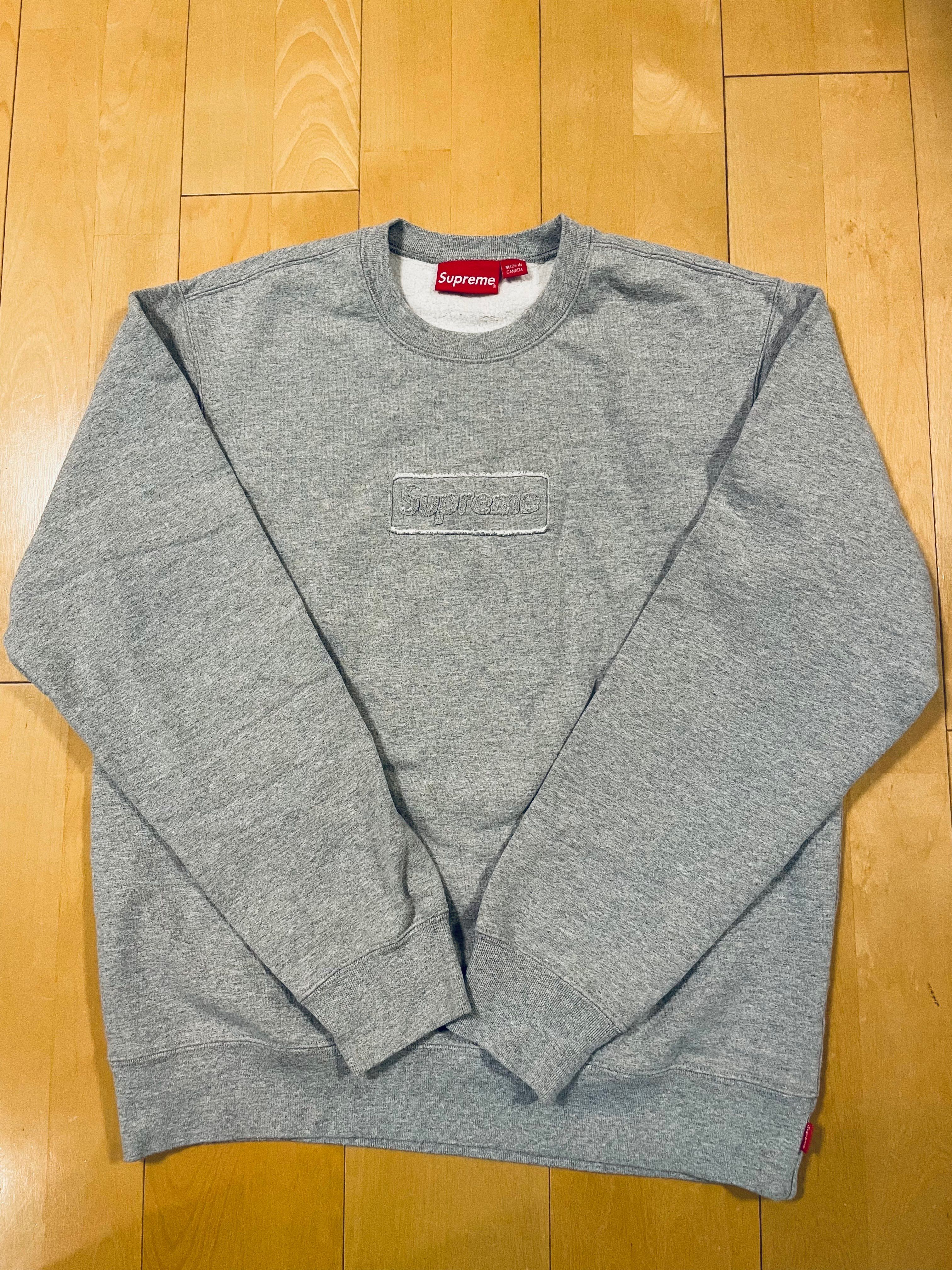 Supreme Cutout Logo Crewneck "Grey"