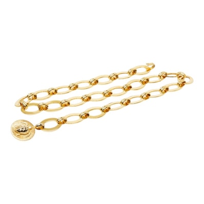 シャネル 亀 モチーフ チェーンベルト ゴールド メッキ レディース CHANEL 【中古】