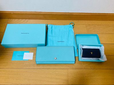 【未使用キーケースセット】Tiffany & Co ティファニー 長財布セット