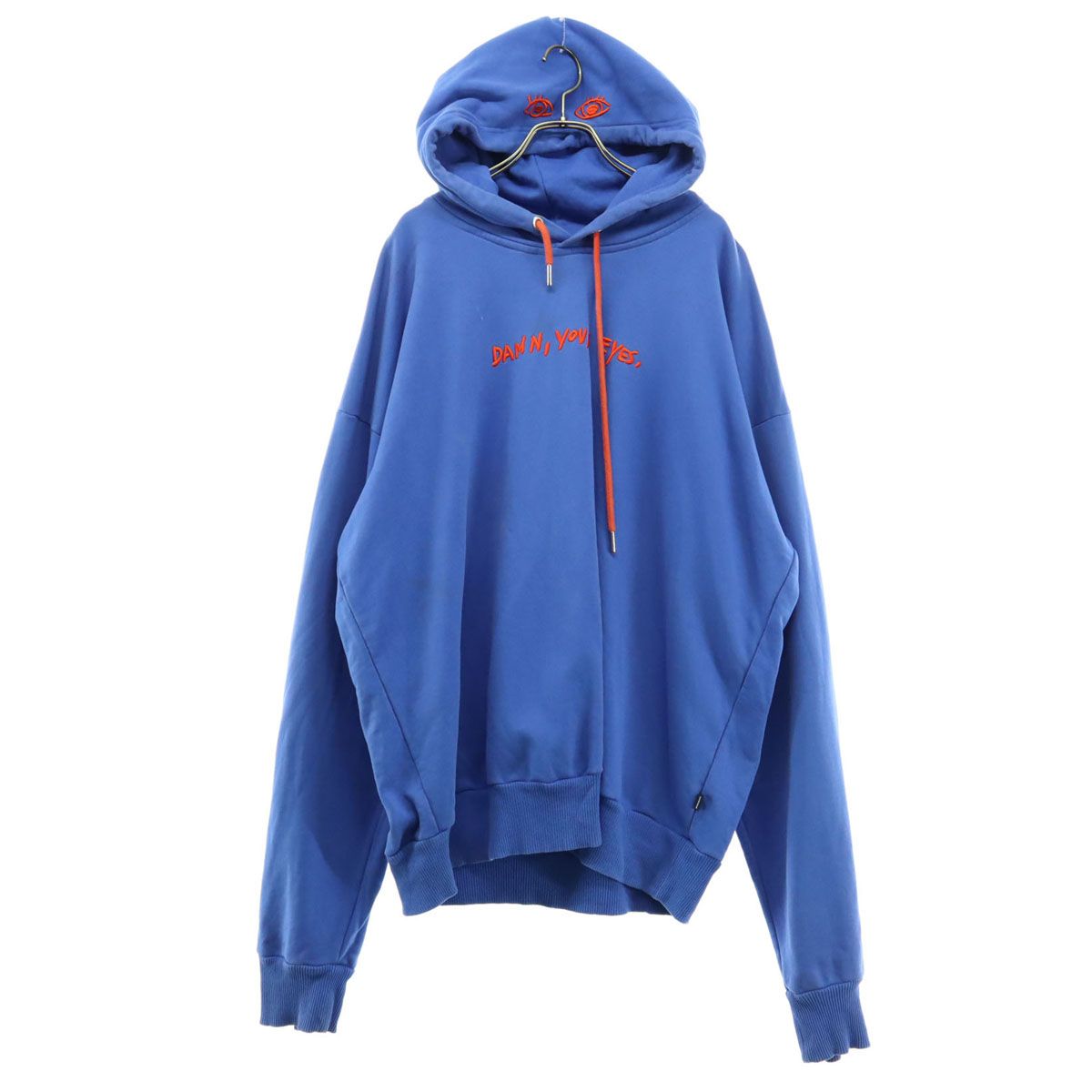 DIESEL ディーゼル 刺繍 長袖 スウェットパーカー L ブルー