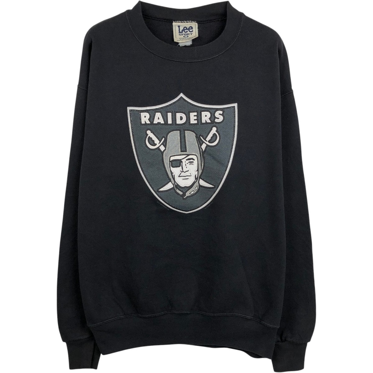 古着 90年代 リー Lee SPORT NFL LAS VEGAS RAIDERS ラスベガスレイダースラメプリント プリントスウェットシャツ トレーナー メンズM相当 ヴィンテージ/eaa680333