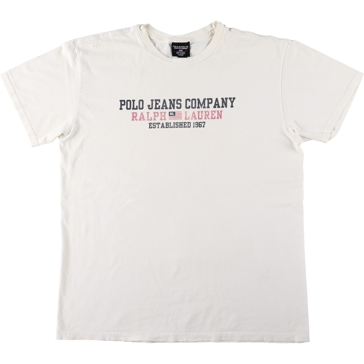 古着 00年代 ラルフローレン Ralph Lauren POLO JEANS COMPANY 半袖 プリントTシャツ メンズL相当/eaa664475