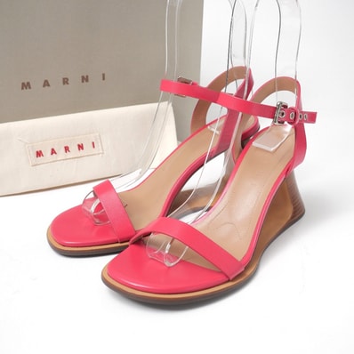 ■未使用品■MARNI マルニ サンダル サイズ36 アンクルストラップ レザー 靴 20260604/RA9637