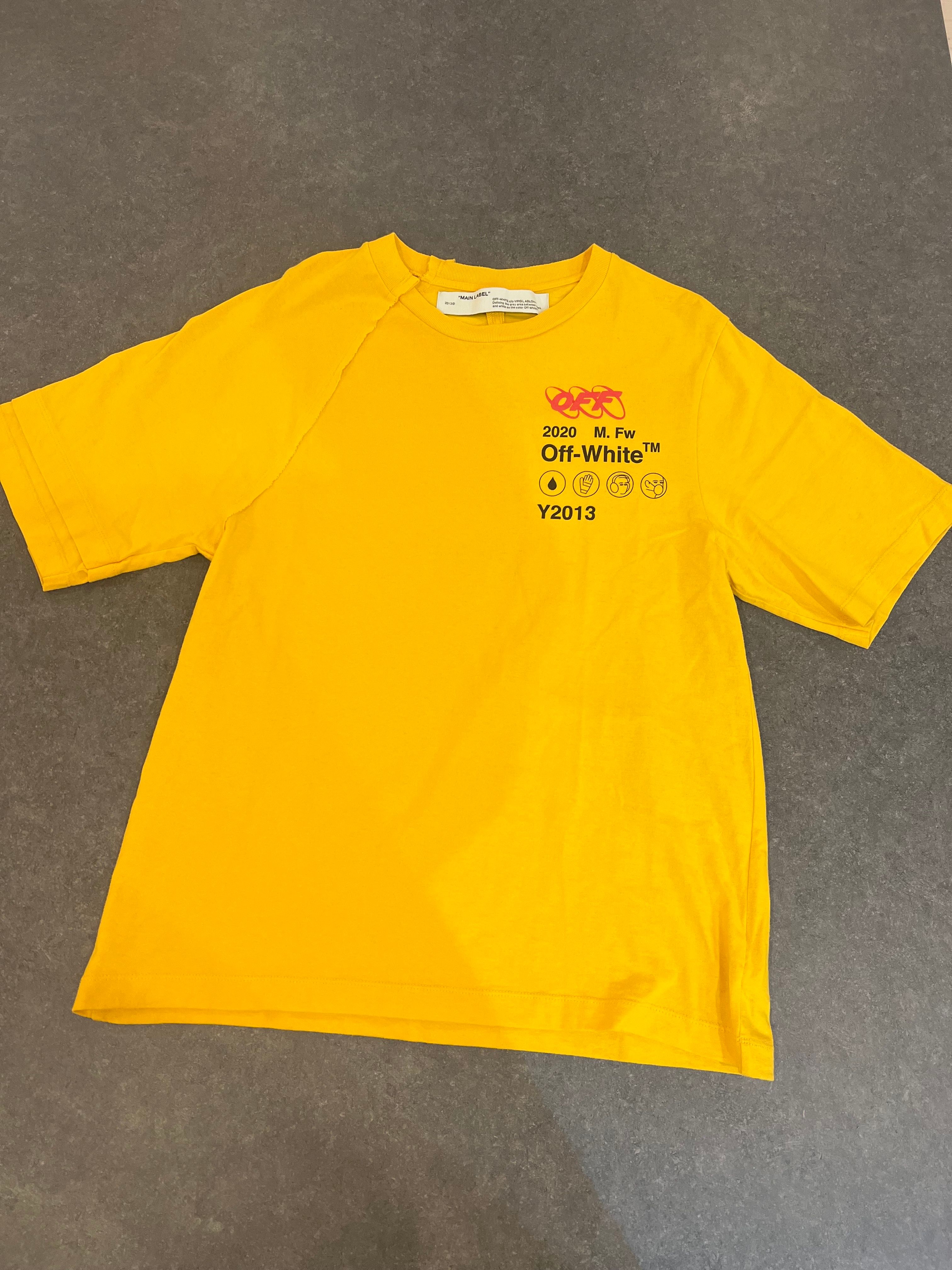 オフホワイト インダストリアル Y013 Tシャツ "イエロー"