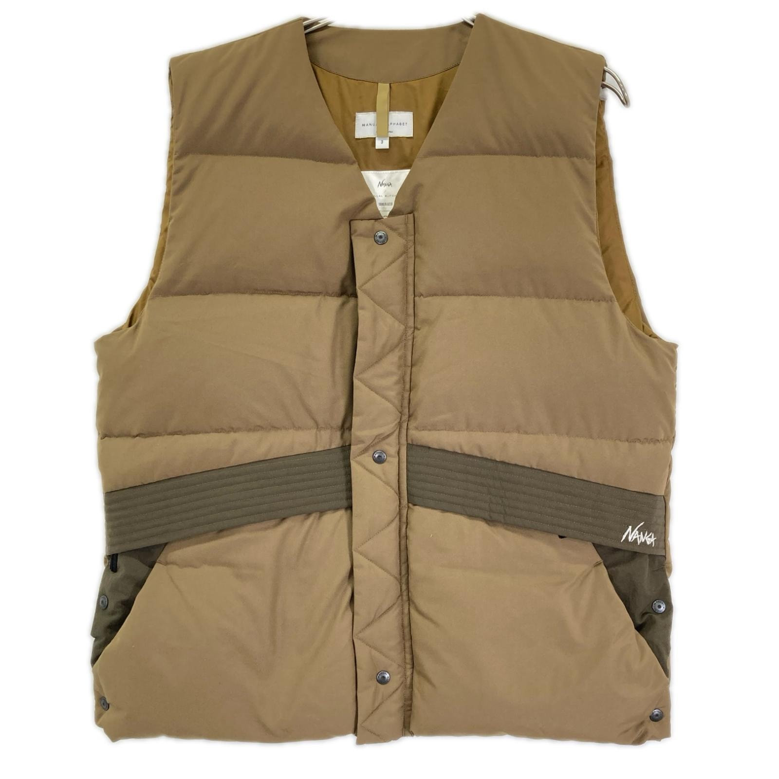 ナンガ ×MANUAL ALPHABET TRAILBLAZER 3rd MA-J-278) カーキ ダウンベスト 3