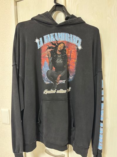 BALENCIAGA Music Aya Nakamura Merch Wide Fit Hoodie "Black"
