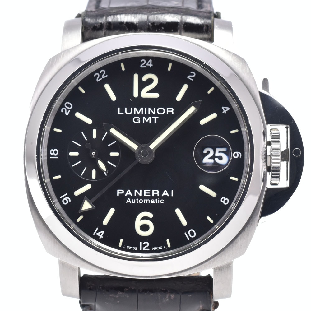 パネライ PANERAI PAM00244 ルミノール マリーナ デイト ブラック 自動巻き メンズ 箱・保証書付き 腕時計 N#148616