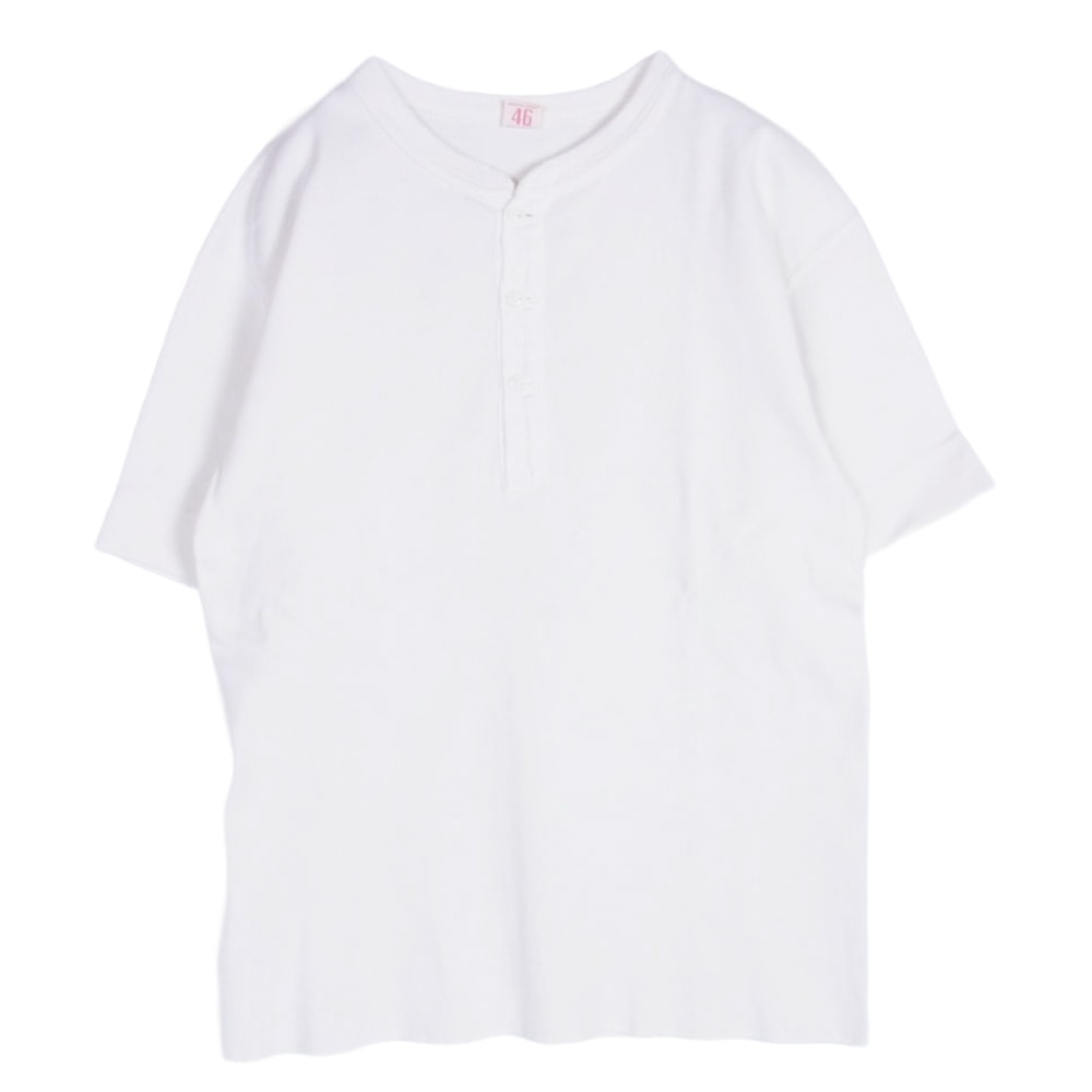 The REAL McCOY'S ザリアルマッコイズ Tシャツ BALL PARK  ヘンリーネック 半袖 Tシャツ カットソー ホワイト系 46【中古】