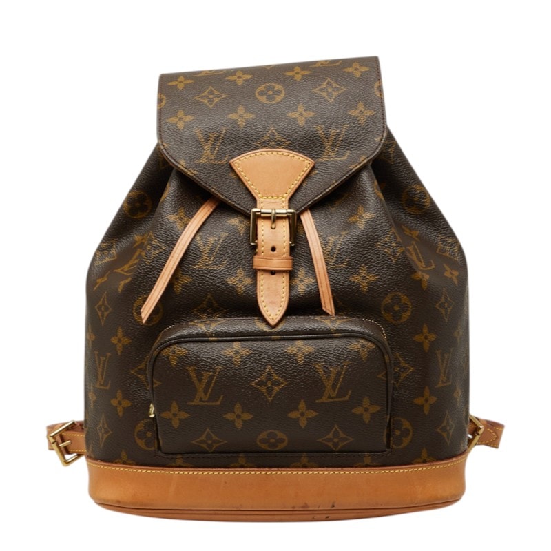 ルイ ヴィトン モノグラム モンスリMM リュック バックパック M51136 ブラウン PVC レザー レディース LOUIS VUITTON 中古