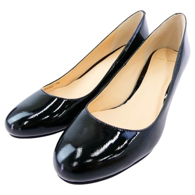 COLE HAAN コールハーン パンプス D42831 LAINEY WDG 55 WP 2 エナメル パンプス ブラック ブラック系 6.5【中古】