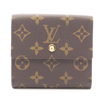 ルイ・ヴィトン LOUIS VUITTON ポルト モネ ビエ カルトクレディ 三つ折り財布 財布 レザー PVC モノグラム レディース ブラウン系 M61652 【中古】