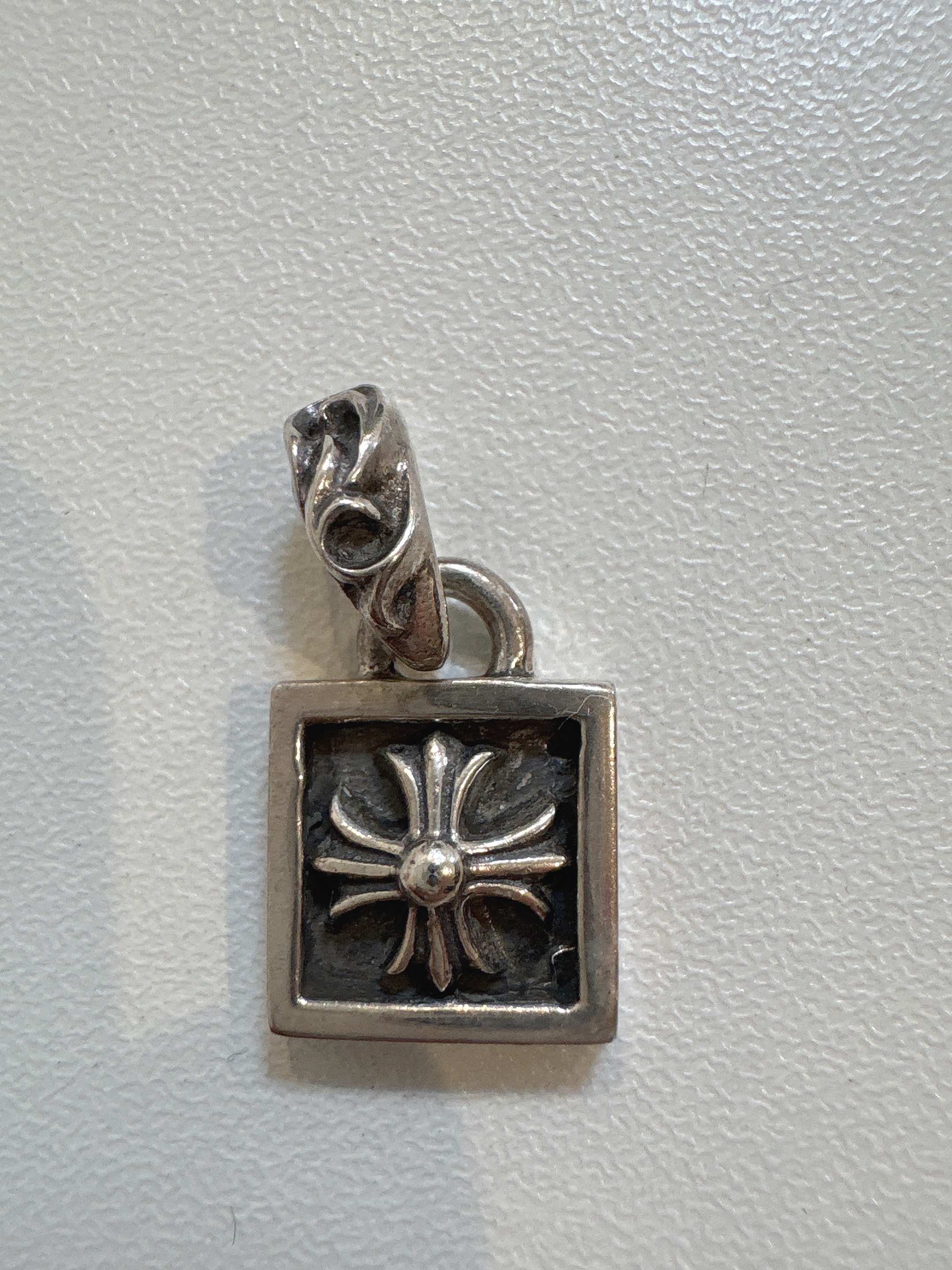 Chrome Hearts Framed CH Plus Charm "Silver"