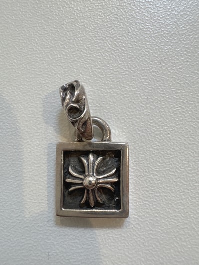 Chrome Hearts Framed CH Plus Charm "Silver"