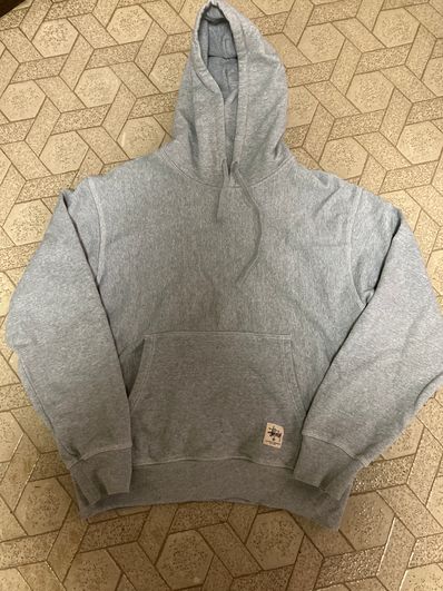 Stussy Contrast Stitch Label Hoodie "Grey Heather"