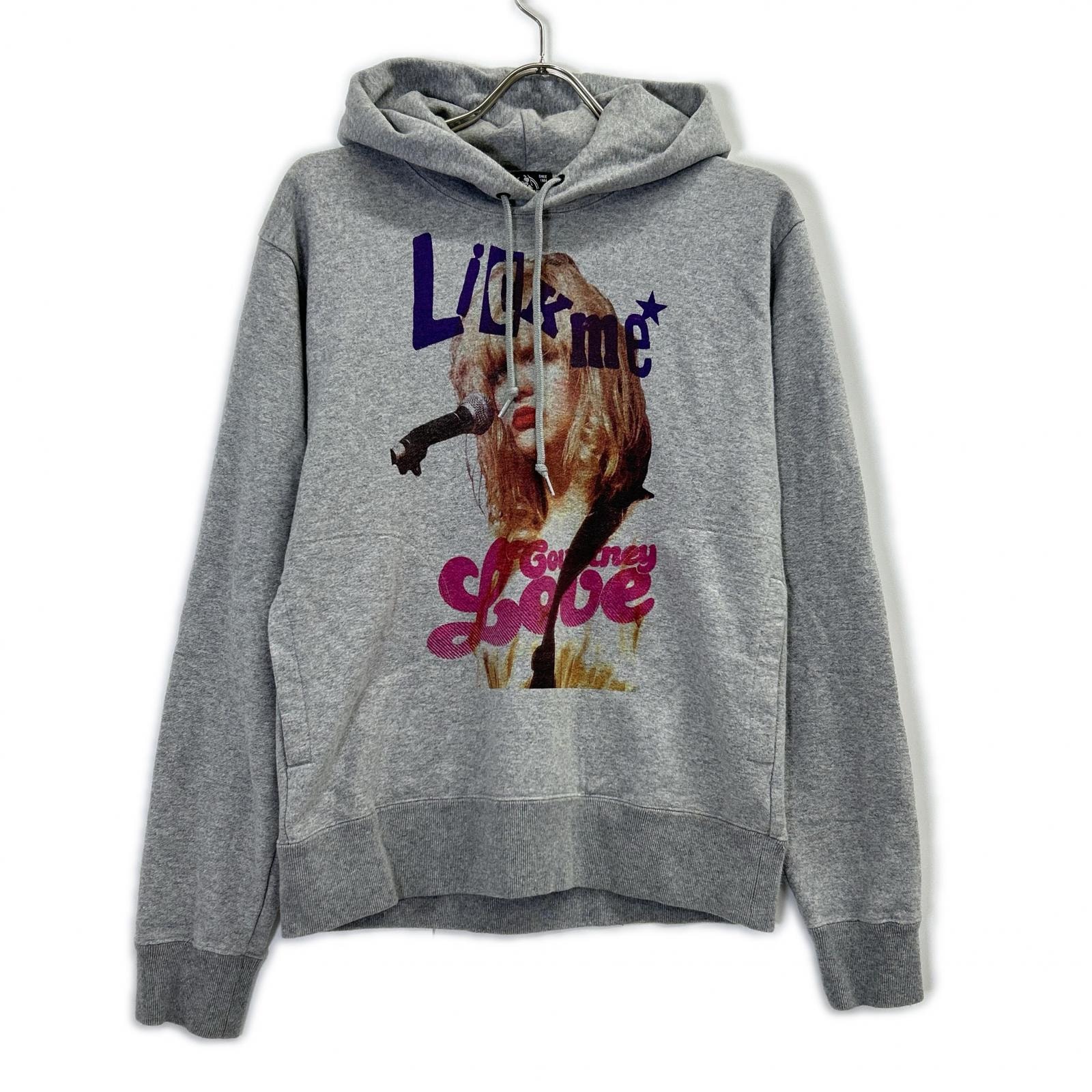 ヒステリックグラマー 02171CF04 グレー LICK ME LOVE プルオーバーパーカ S