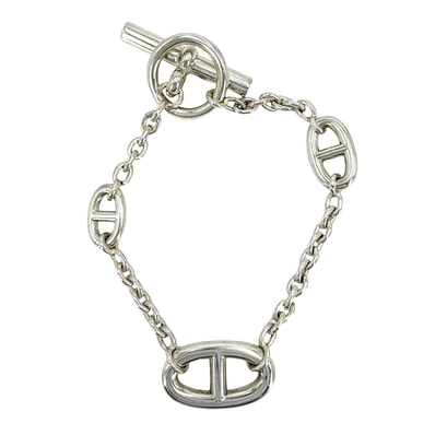 HERMES エルメス ブレスレット シェーヌダンクル ファランドール ジュエリー アクセサリー メンズ レディース シルバー925 ユニセックス 約25.7g【中古品】
