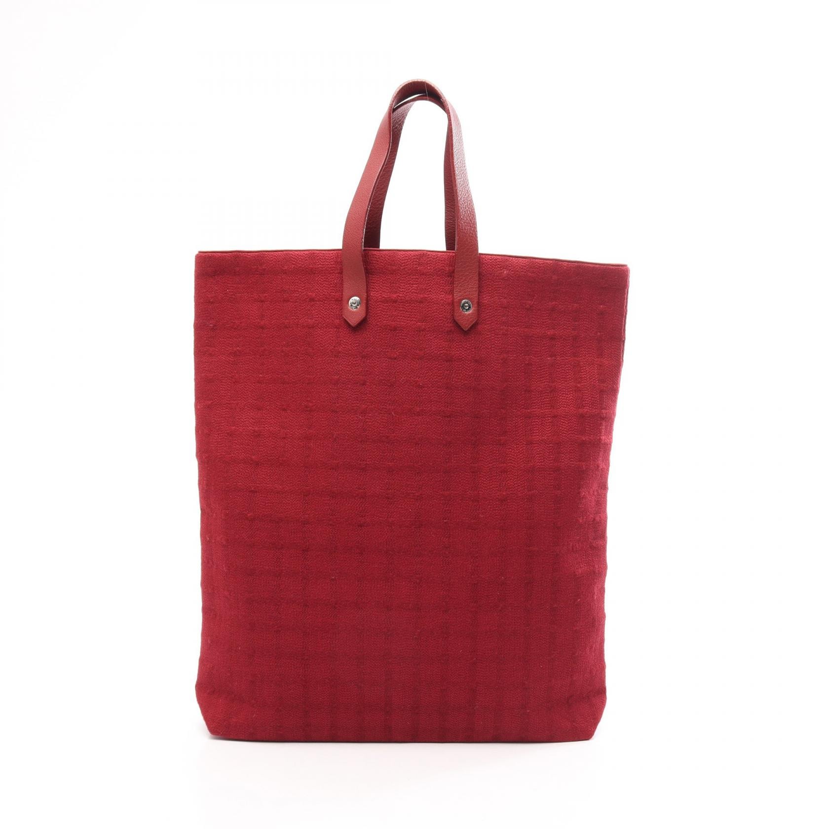 エルメス HERMES アメダバGM ルージュ ハンドバッグ バッグ キャンバス レザー ルージュ レディース レッド系 【中古】