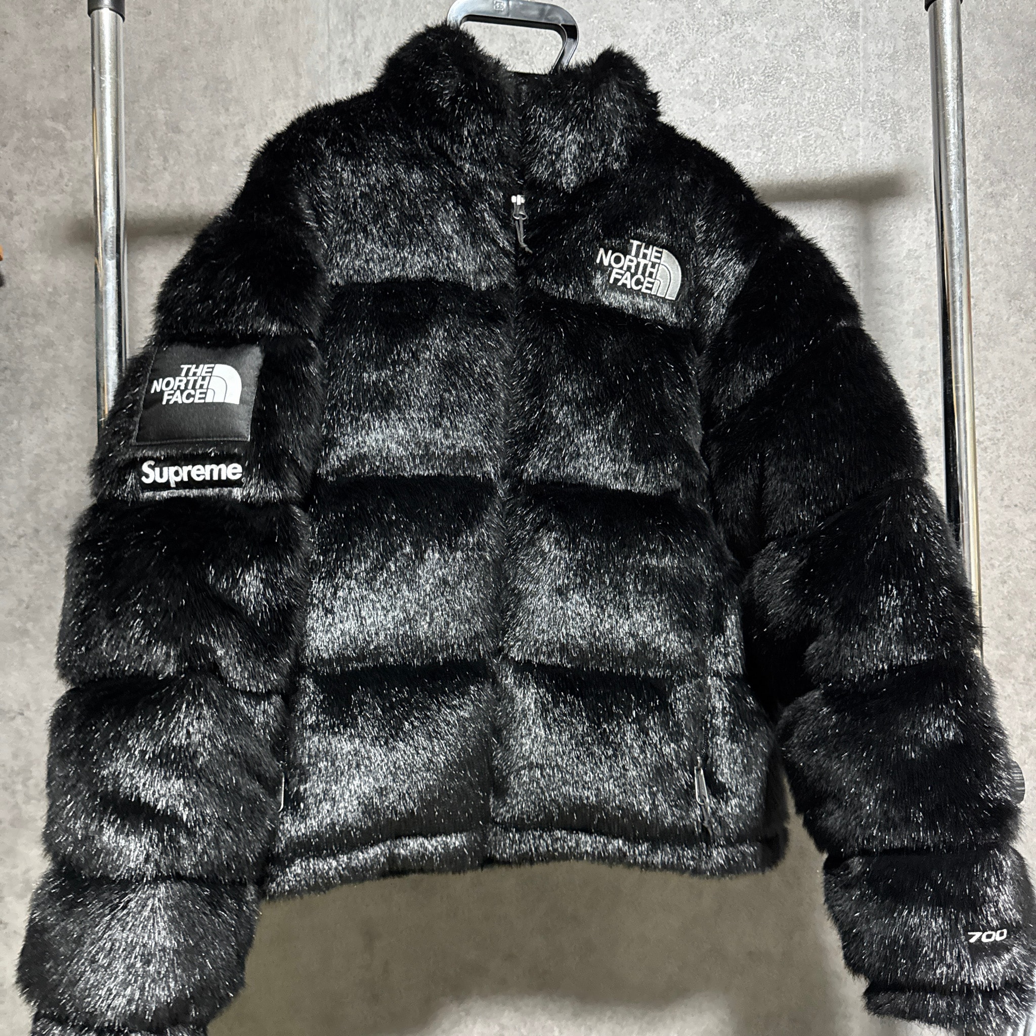 Supreme x The North Face Faux Fur Nuptse Jacket "Black"