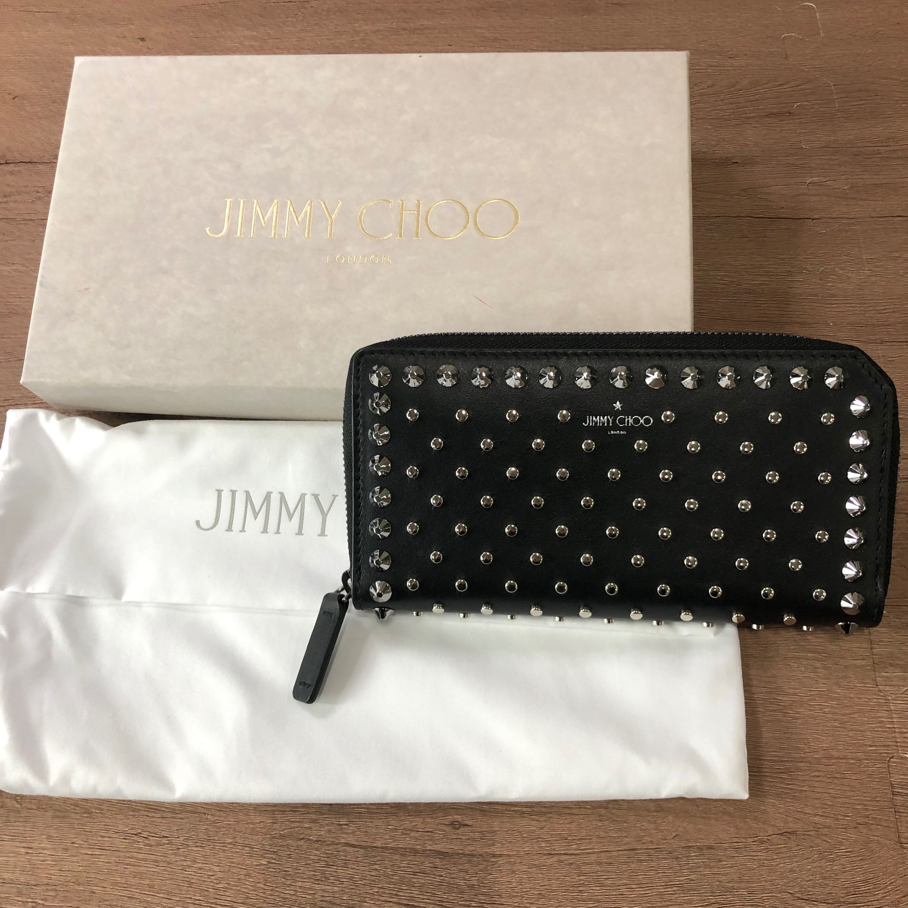 美品 ジミーチュウ ラウンドファスナー 長財布 ユニセックス