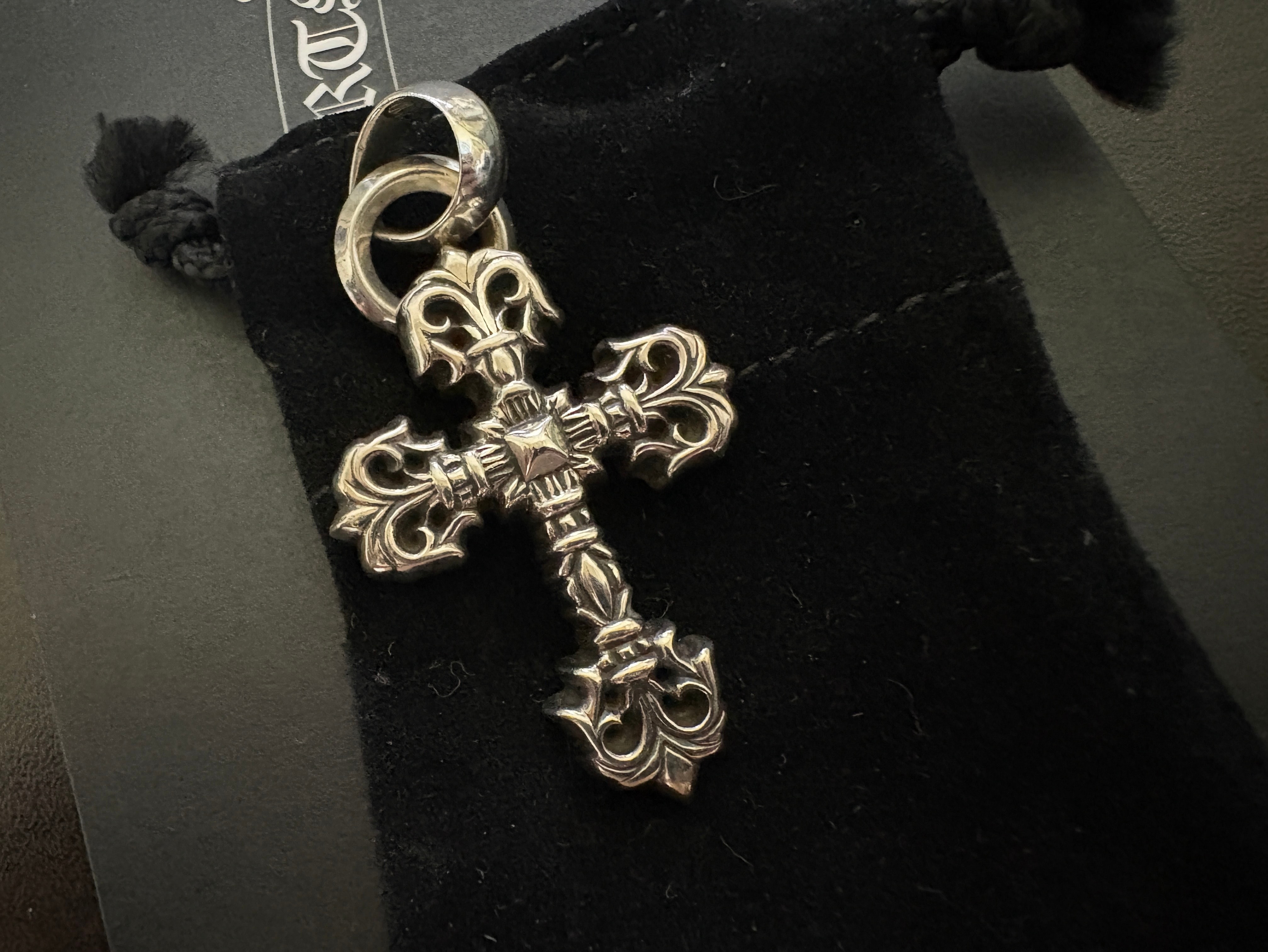 Chrome Hearts Filigree Cross Pendant XS with Plain Bail "Silver"