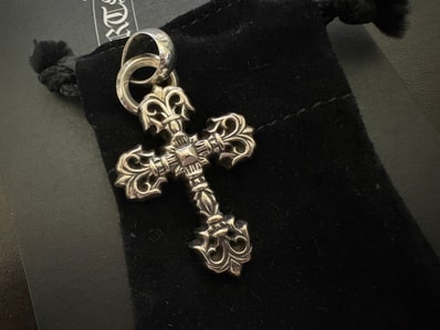 Chrome Hearts Filigree Cross Pendant XS with Plain Bail "Silver"