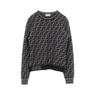 フェンディ FENDI ズッカ ニット 衣料品 トップス レーヨン レディース グレー系 / ブラック系 【中古】
