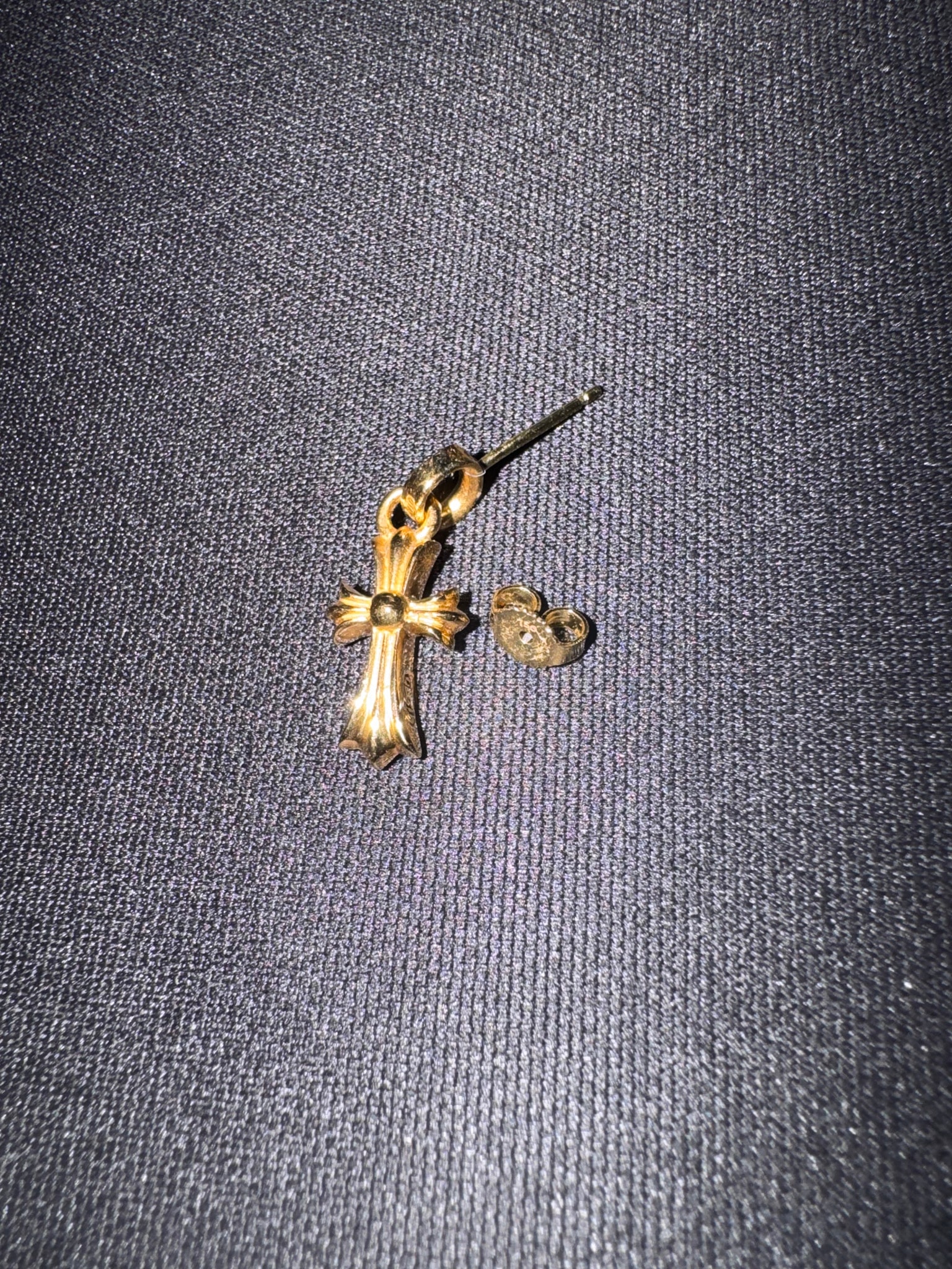 Chrome Hearts 22K CH Cross Baby Fat Earrings "Gold"
