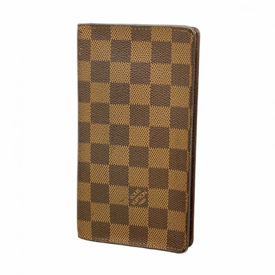 【6dd4712】ルイヴィトン 長札入れ ダミエ ポルトカルトクレディ N60825 エベヌ【中古】メンズ