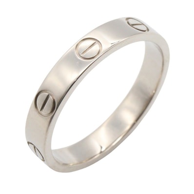 カルティエ CARTIER ミニラブリング リング・指輪 ジュエリー K18WG(ホワイトゴールド) メンズ レディース シルバー系 【中古】